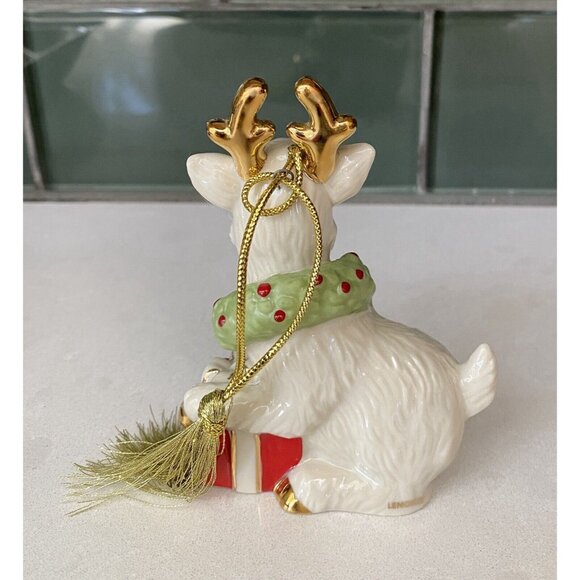 Blinking All The Way Reindeer 2016 Lenox Reindeer Ornament Red Nose Blinks! - Picture 3 of 9